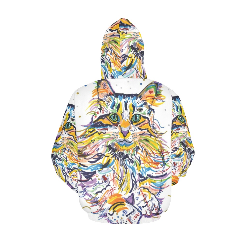 Leo All Over Print Hoodie for Women (USA Size) (Model H13)