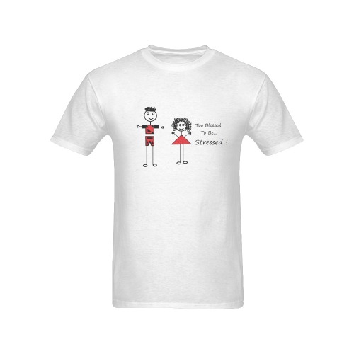 cartoon boy and girl too Men's T-Shirt in USA Size (Front Printing Only)