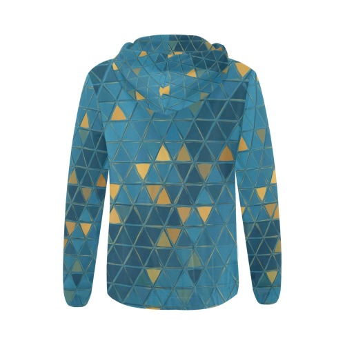 mosaic triangle 6 All Over Print Full Zip Hoodie for Women (Model H14)