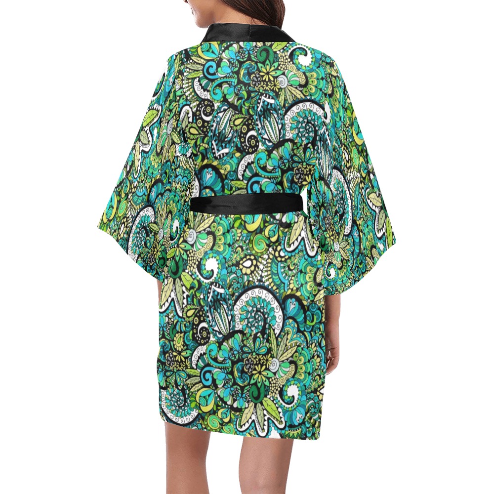 Tropical Illusion - Large Pattern Kimono Robe
