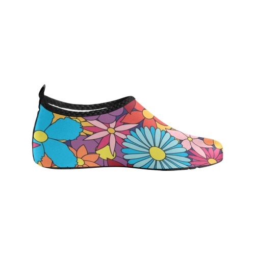 Hippy Flower Power Kids' Slip-On Water Shoes (Model 056)