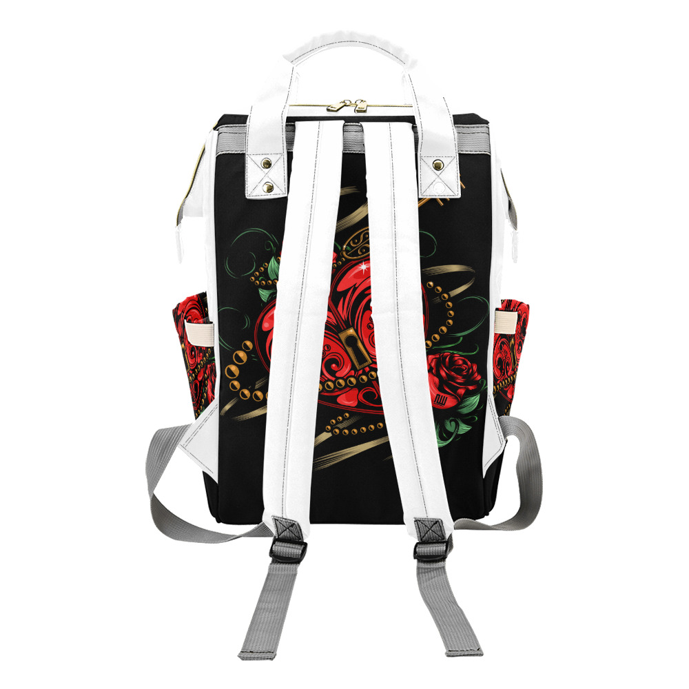 Key To My Heart Multi-Function Diaper Backpack/Diaper Bag (Model 1688)