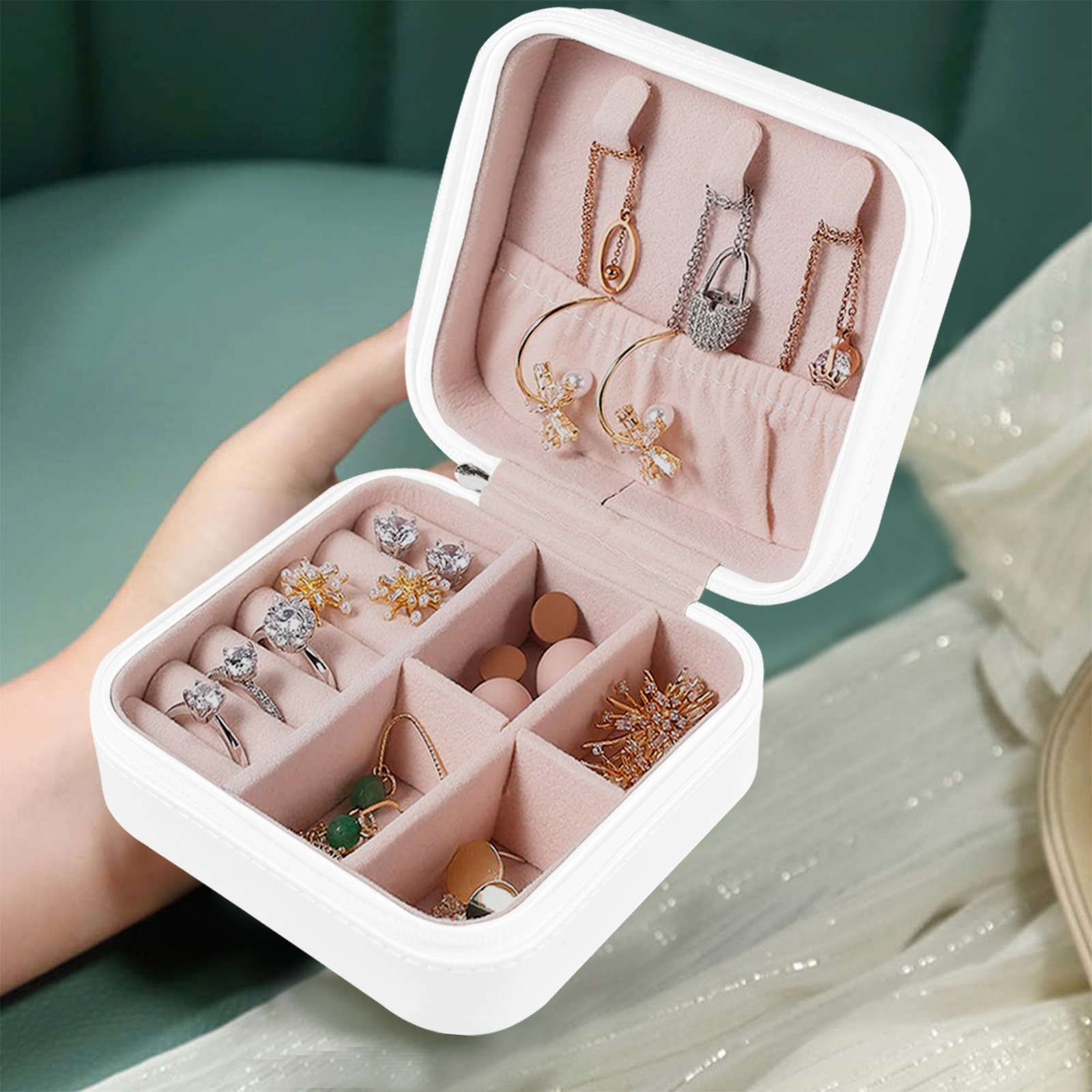 sylvie Custom Printed Travel Jewelry Box