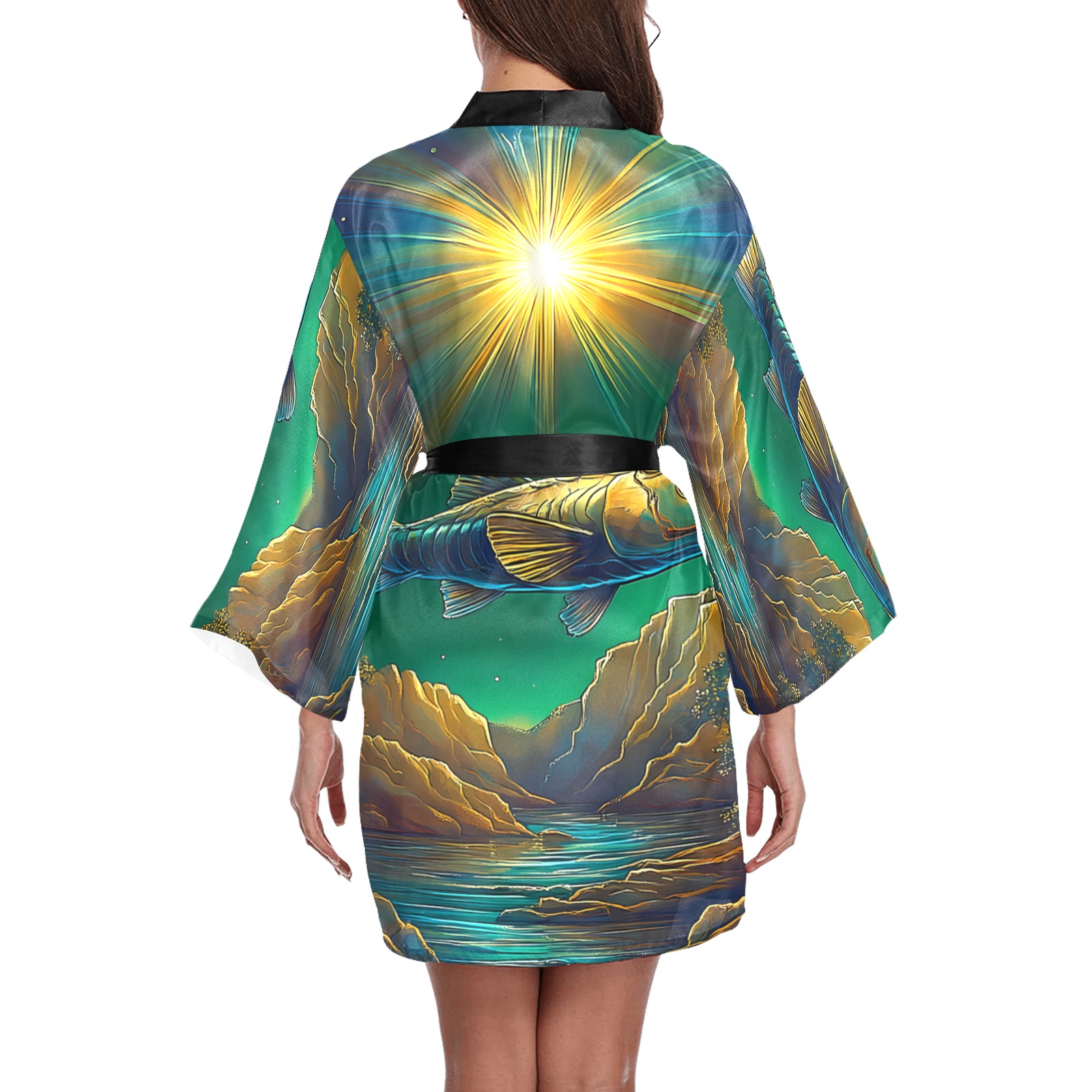 Celestial Swim Long Sleeve Kimono Robe