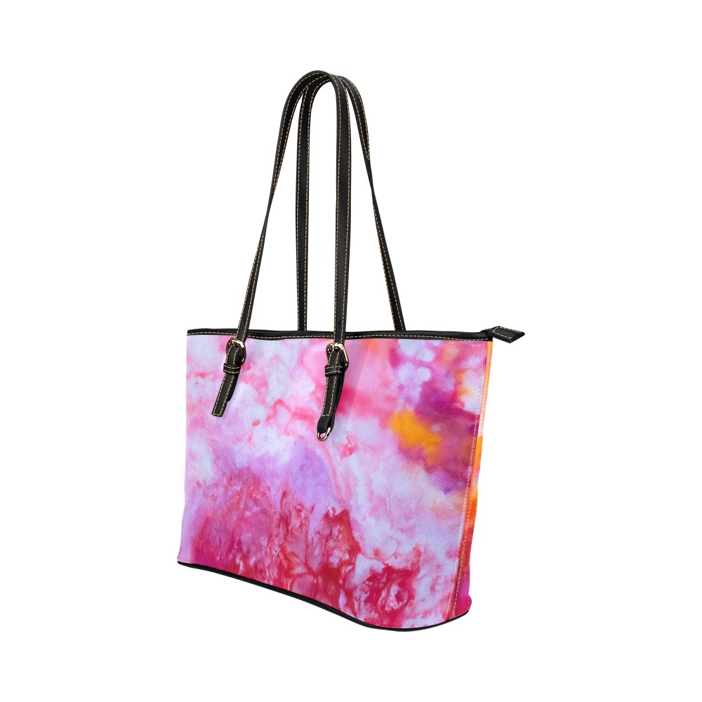 Ispired Design Flames 2 Leather Tote Bag/Large (Model 1651)