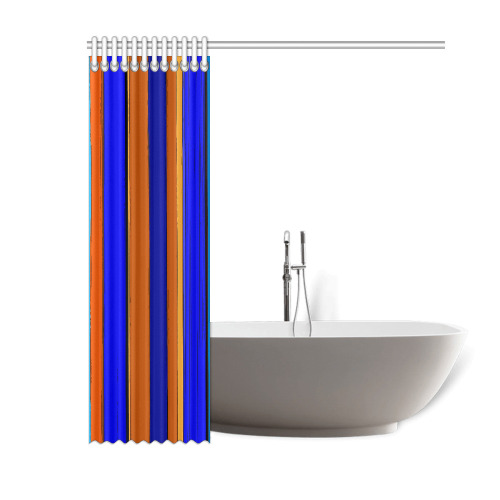 Abstract Blue And Orange 930 Shower Curtain 60"x72"
