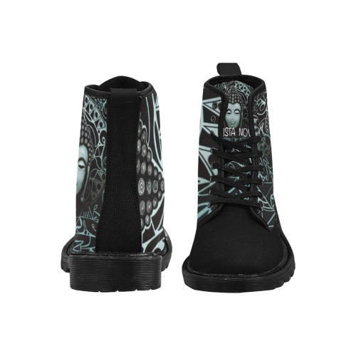 Buddha-Noir-2 Martin Boots for Women (Black) (Model 1203H)