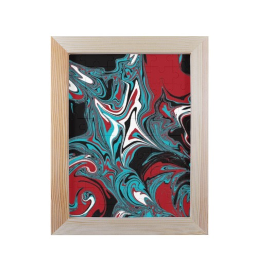 Dark Wave of Colors 60-Piece Puzzle Frame 7"x 9"