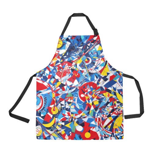 Pleasing geometrical contemporary art. All Over Print Apron