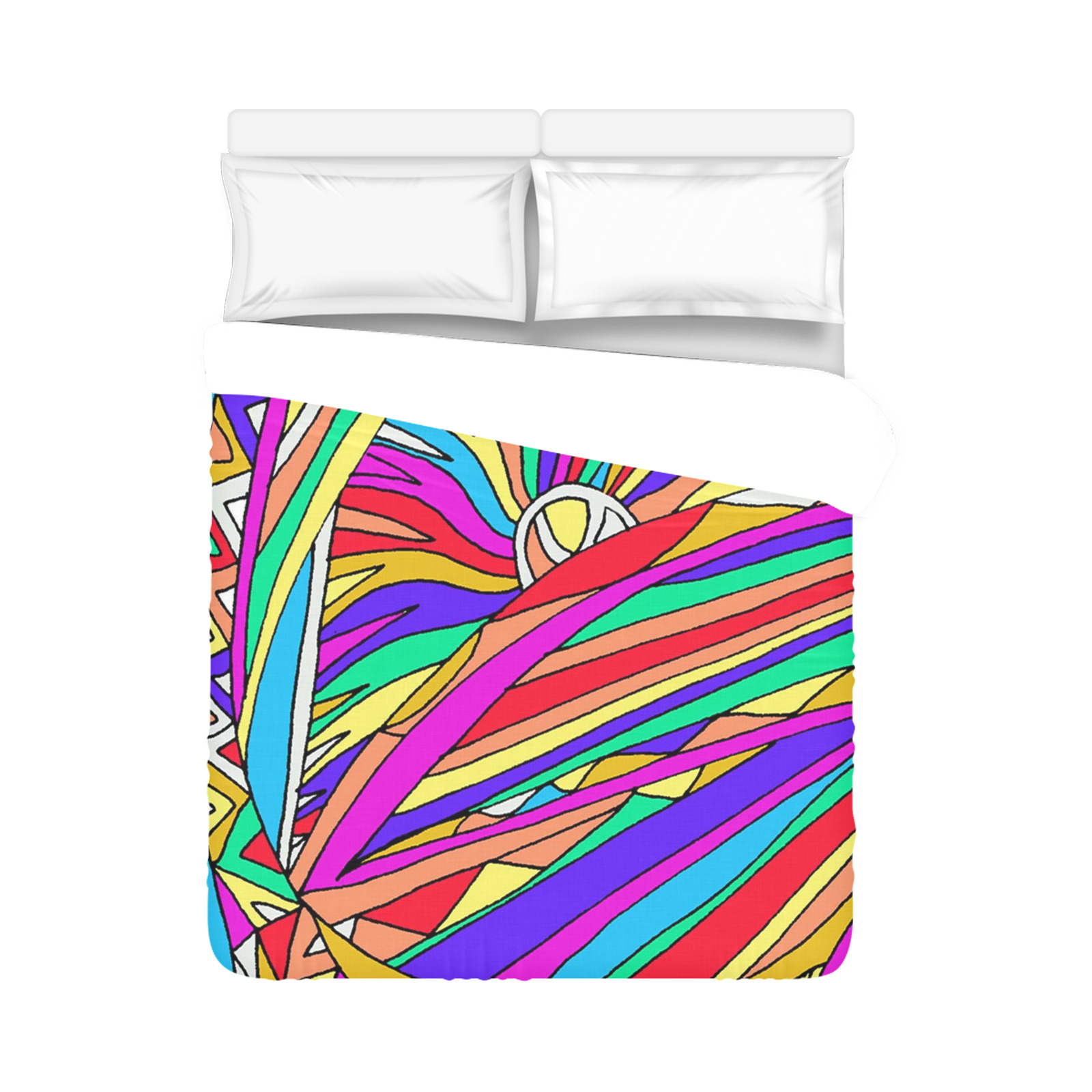 Abstract Sunset Duvet Cover 86"x70" ( All-over-print)