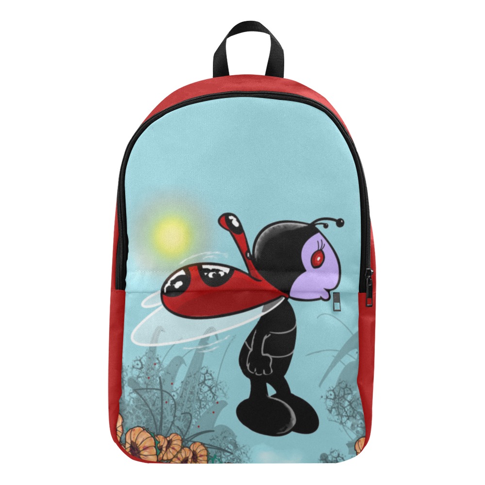 Mizz Ladybug Fabric Backpack for Adult (Model 1659)