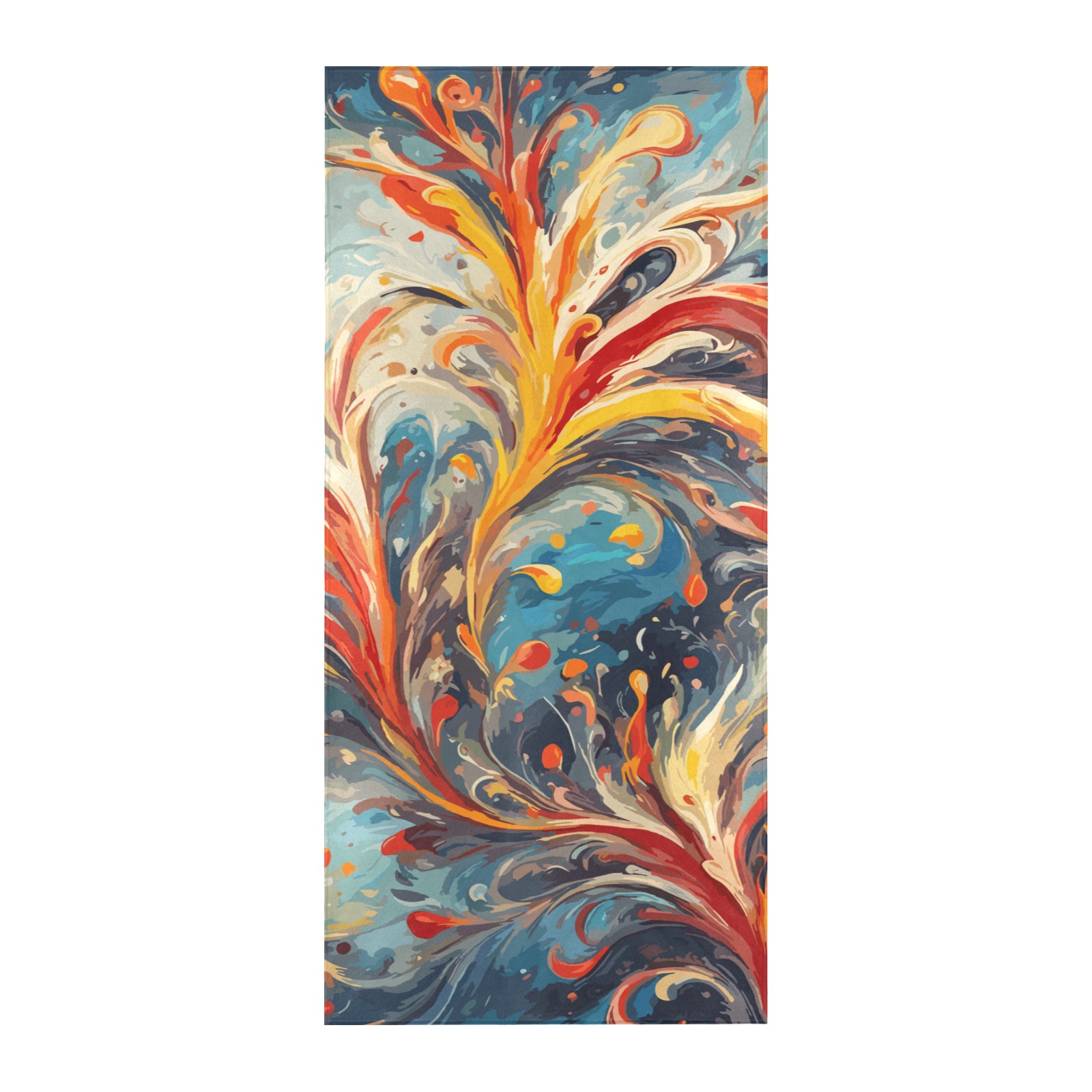 Increadible decorative floral ornamental art. Beach Towel 32"x 71"