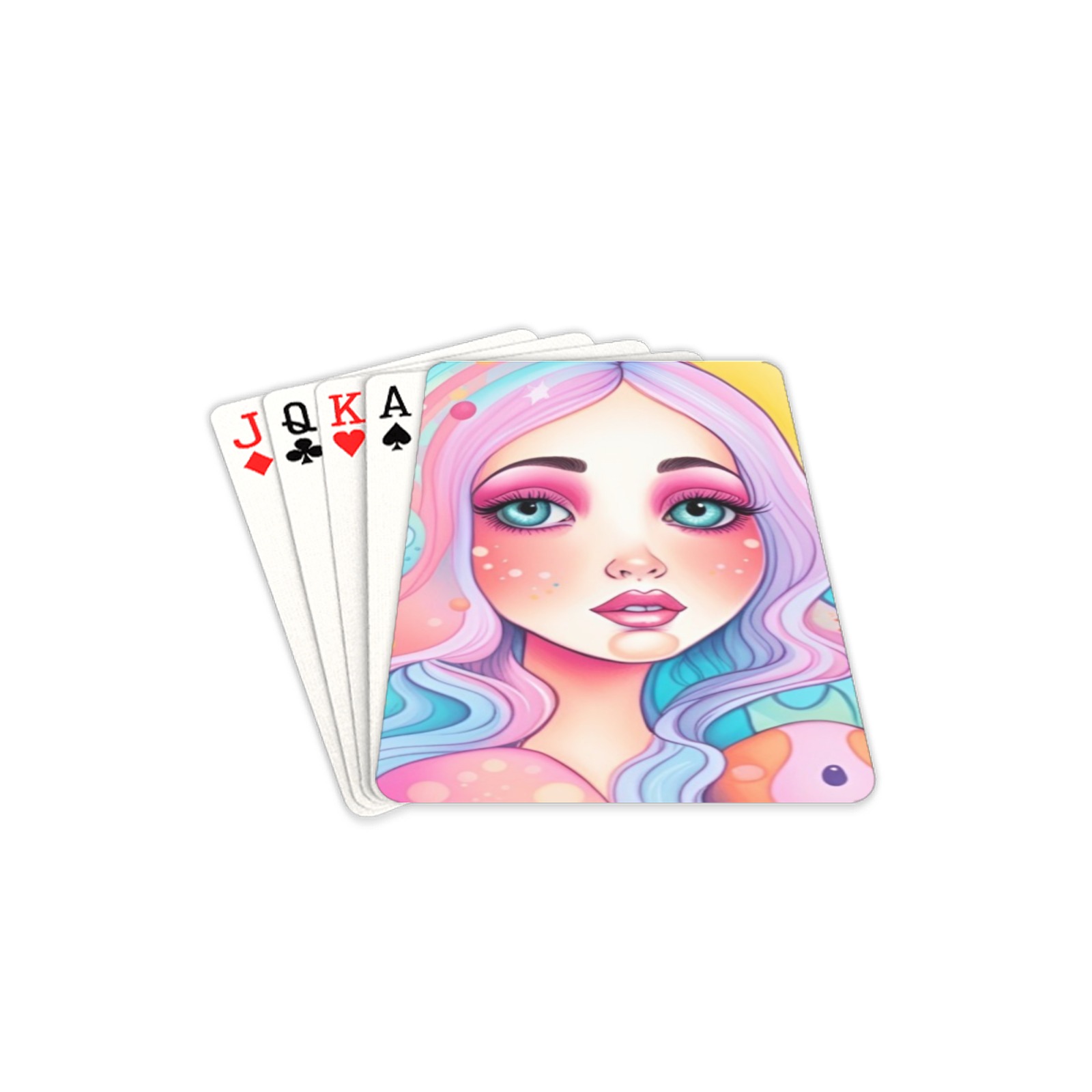 Anime Girl Yes No Oracles Deck Playing Cards 2.5"x3.5"