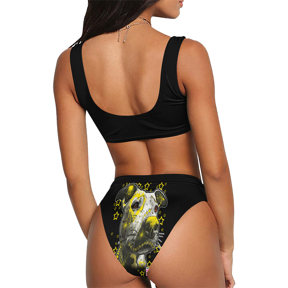 Motte1 Sport Top & High-Waisted Bikini Swimsuit (Model S07)