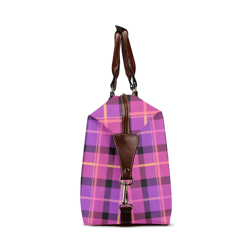 Plaid in Pink and Purple Classic Travel Bag (Model 1643) Remake