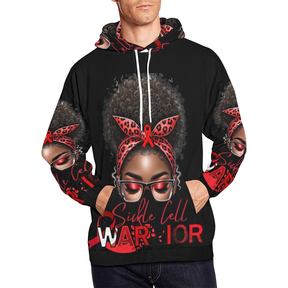 ALLOVER BREAST SICKLE CELL HOODIE All Over Print Hoodie for Men (USA Size) (Model H13)