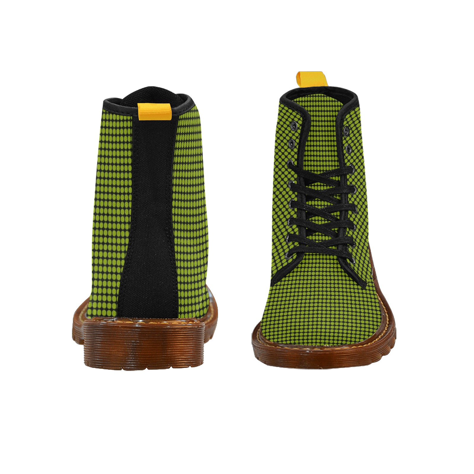Lime Check Martin Boots For Women Model 1203H