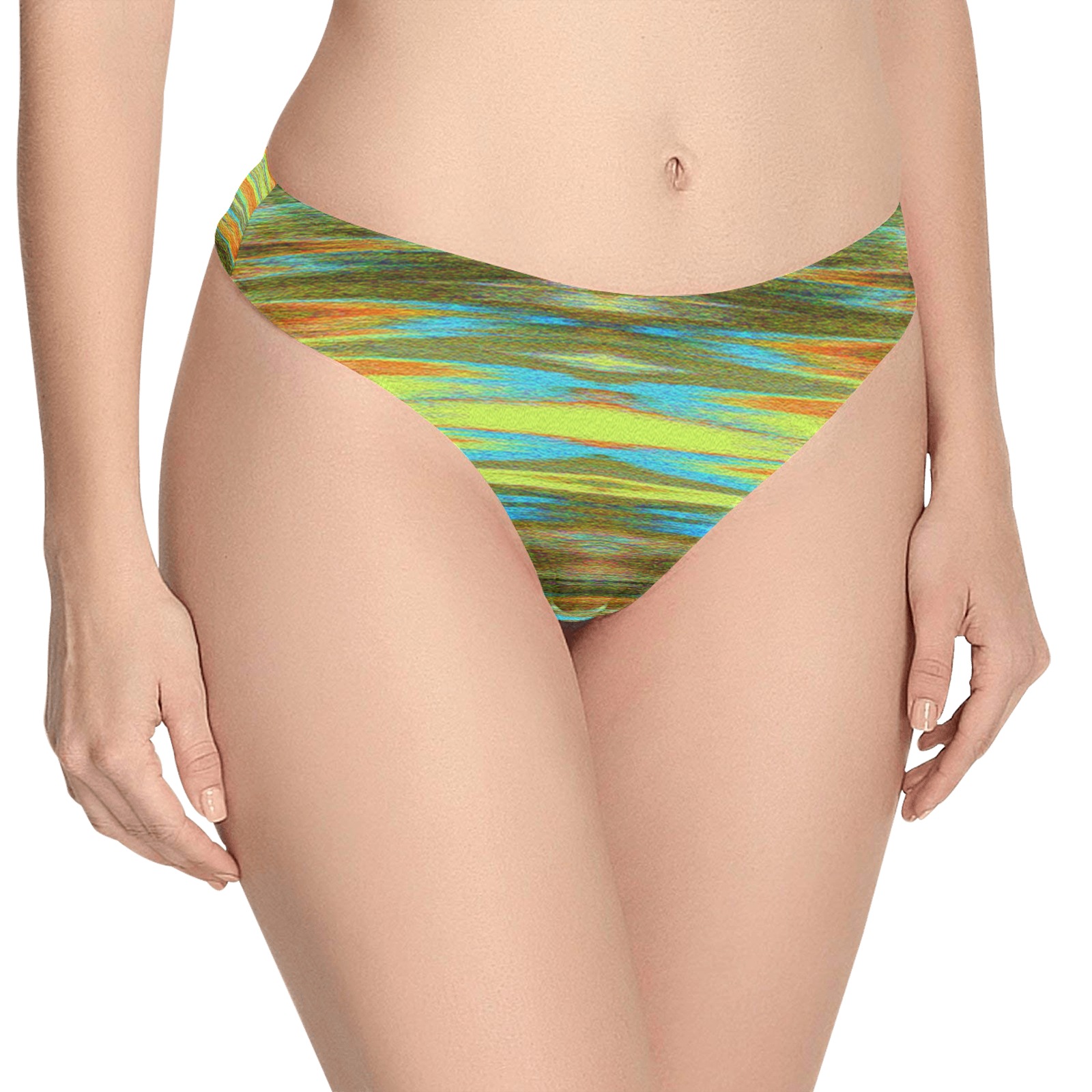Colorful mess Women's All Over Print Thongs (Model L30)