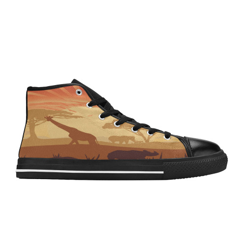 In The Safari Women's Classic High Top Canvas Shoes (Model 017)