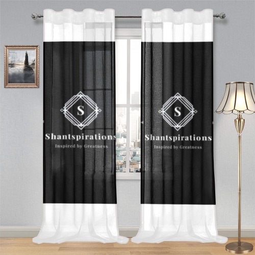 Shantspirations Curtains Gauze Curtain 28"x95" (Two-Piece)