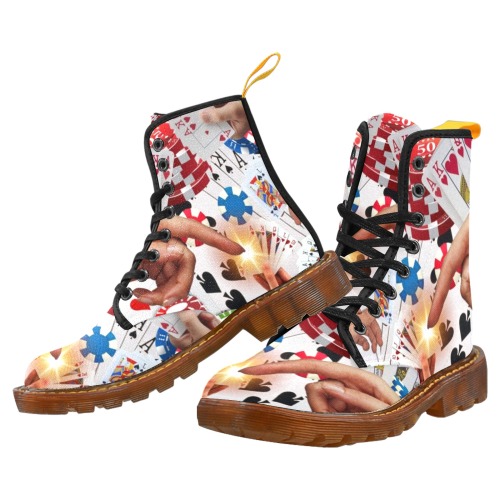 POKER NIGHT TOO Custom Canvas Boots For Women Model 1203H