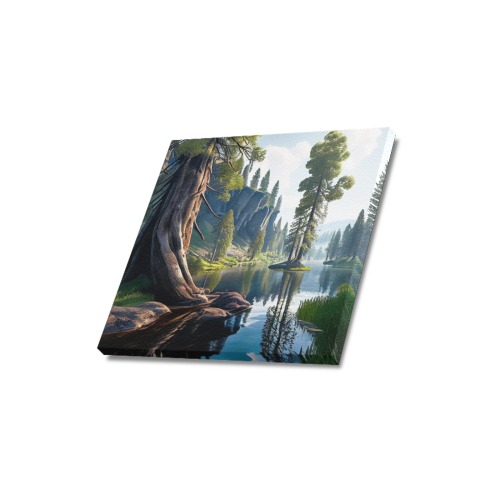 landscape, river Upgraded Canvas Print 16"x16"
