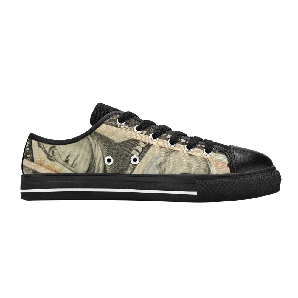 US PAPER CURRENCY Low Top Canvas Shoes for Kid (Model 018)
