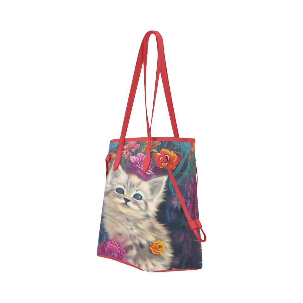 Cute Kittens 9 Clover Canvas Tote Bag (Model 1661)