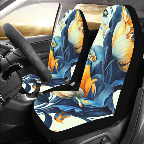 flowers botanic art (2) car seat covers Car Seat Covers (Set of 2)