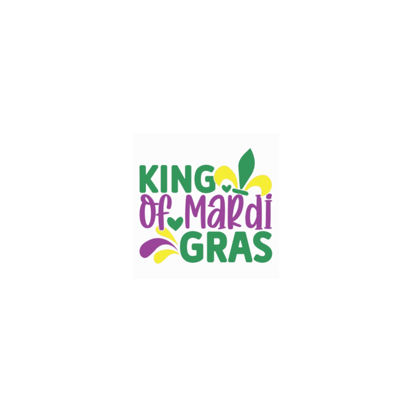 King of Mardi Gras Personalized Temporary Tattoo (15 Pieces)