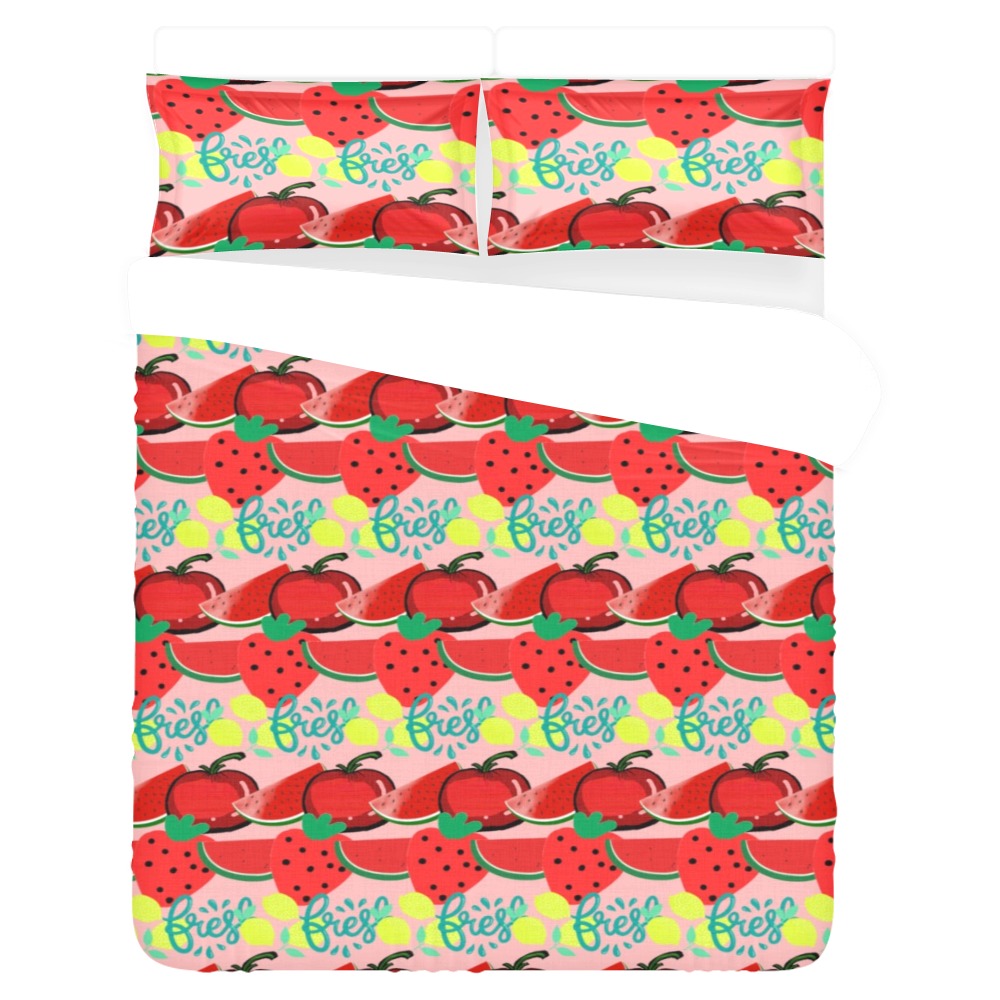 Fruits 3-Piece Bedding Set