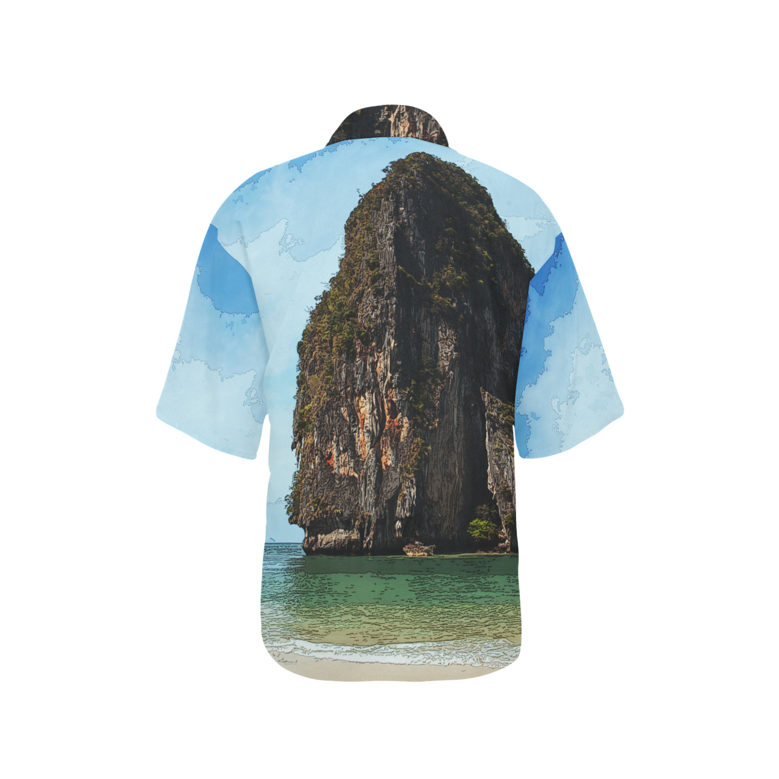 Phra-Nang Krabi Thailand All Over Print Hawaiian Shirt for Women (Model T58)