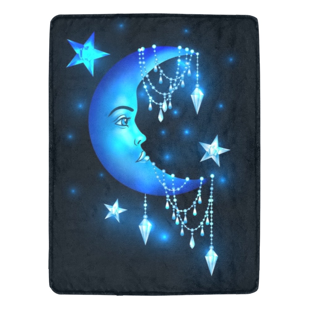 Stars and Crescent Moon Ultra-Soft Micro Fleece Blanket 60"x80"