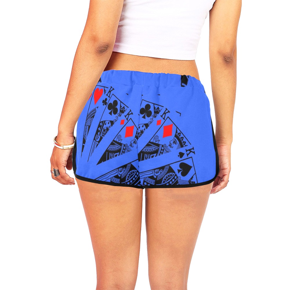 FOUR KINGS Women's All Over Print Relaxed Shorts (Model L19)