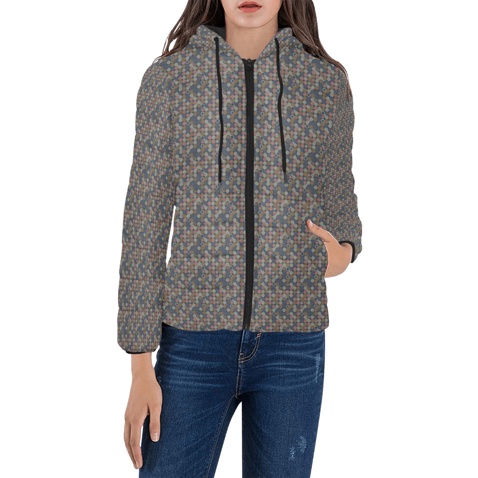 digitaldesign Women's Padded Hooded Jacket (Model H46)