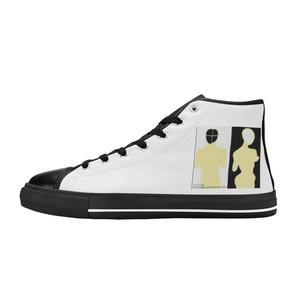 1 Women's Classic High Top Canvas Shoes (Model 017)
