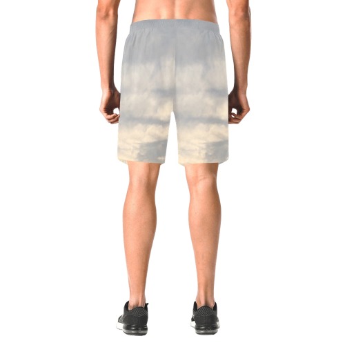 Rippled Cloud Collection Men's All Over Print Elastic Beach Shorts (Model L20)