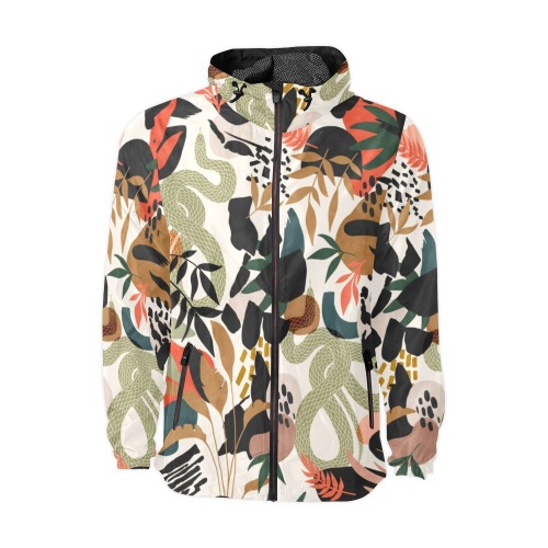 Abstract snakes shapes nature 63V Unisex All Over Print Windbreaker (Model H23)