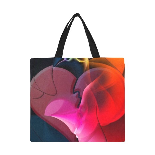10 Years Nico Bielow Art Limited Motif Heart All Over Print Canvas Tote Bag/Large (Model 1699)
