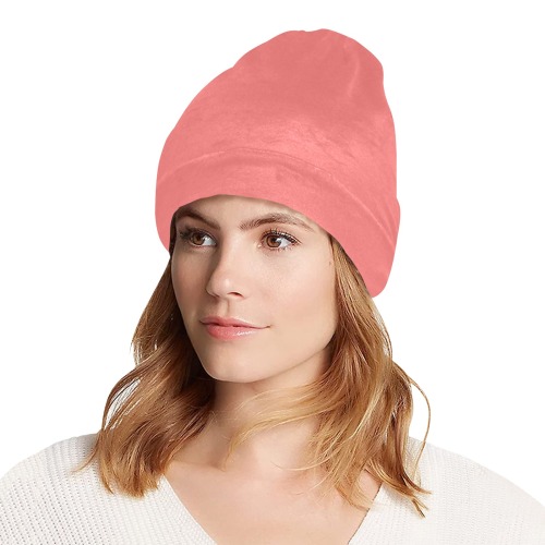 color light red All Over Print Beanie for Adults