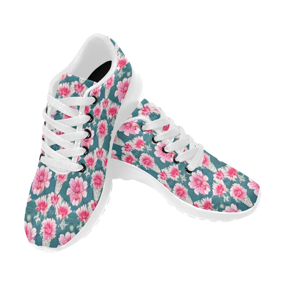 Retro 1880s Flowers Pattern 22 Women’s Running Shoes (Model 020)
