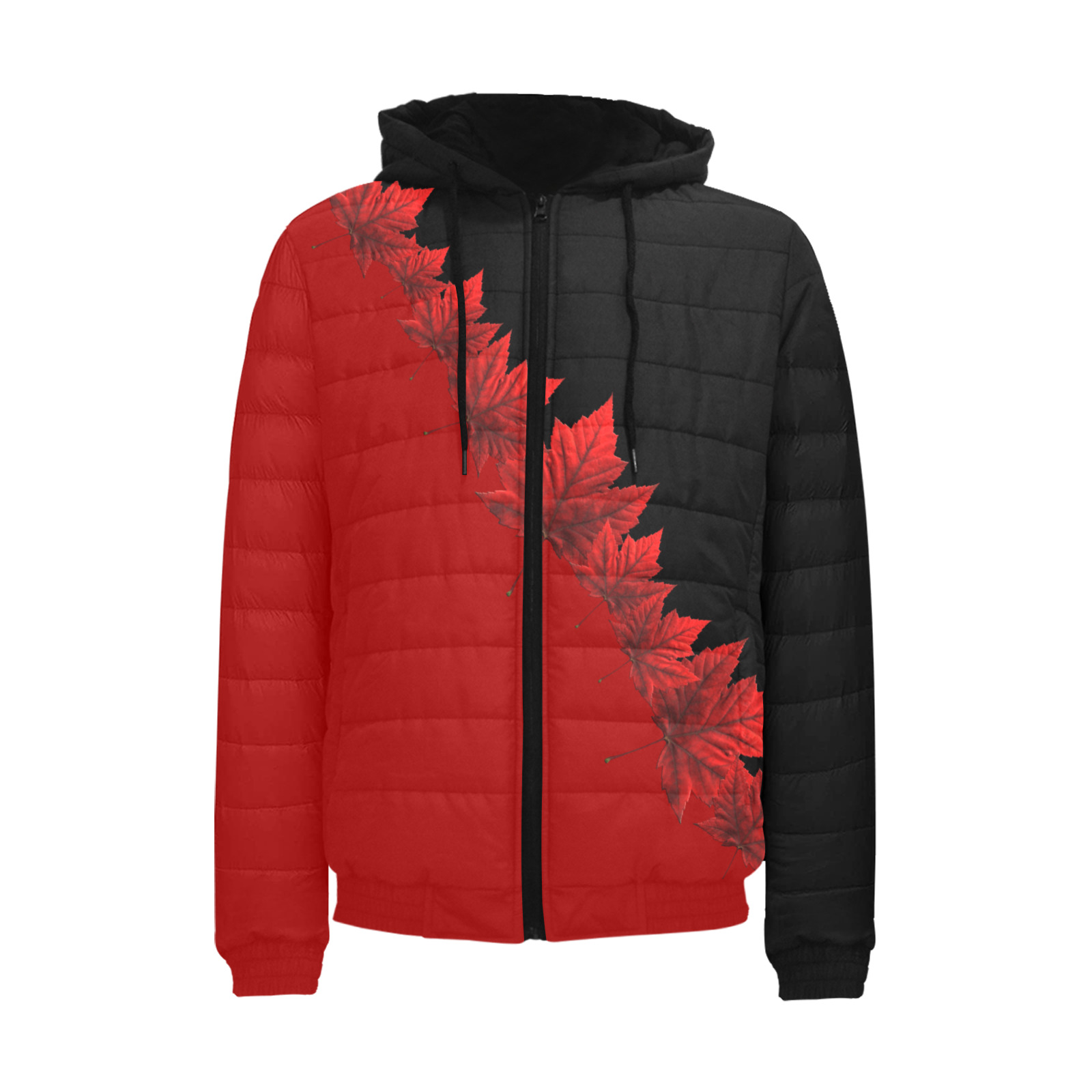Canada Maple Leaf Men's Padded Hooded Jacket (Model H42)