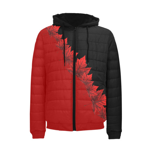 Canada Maple Leaf Men's Padded Hooded Jacket (Model H42)