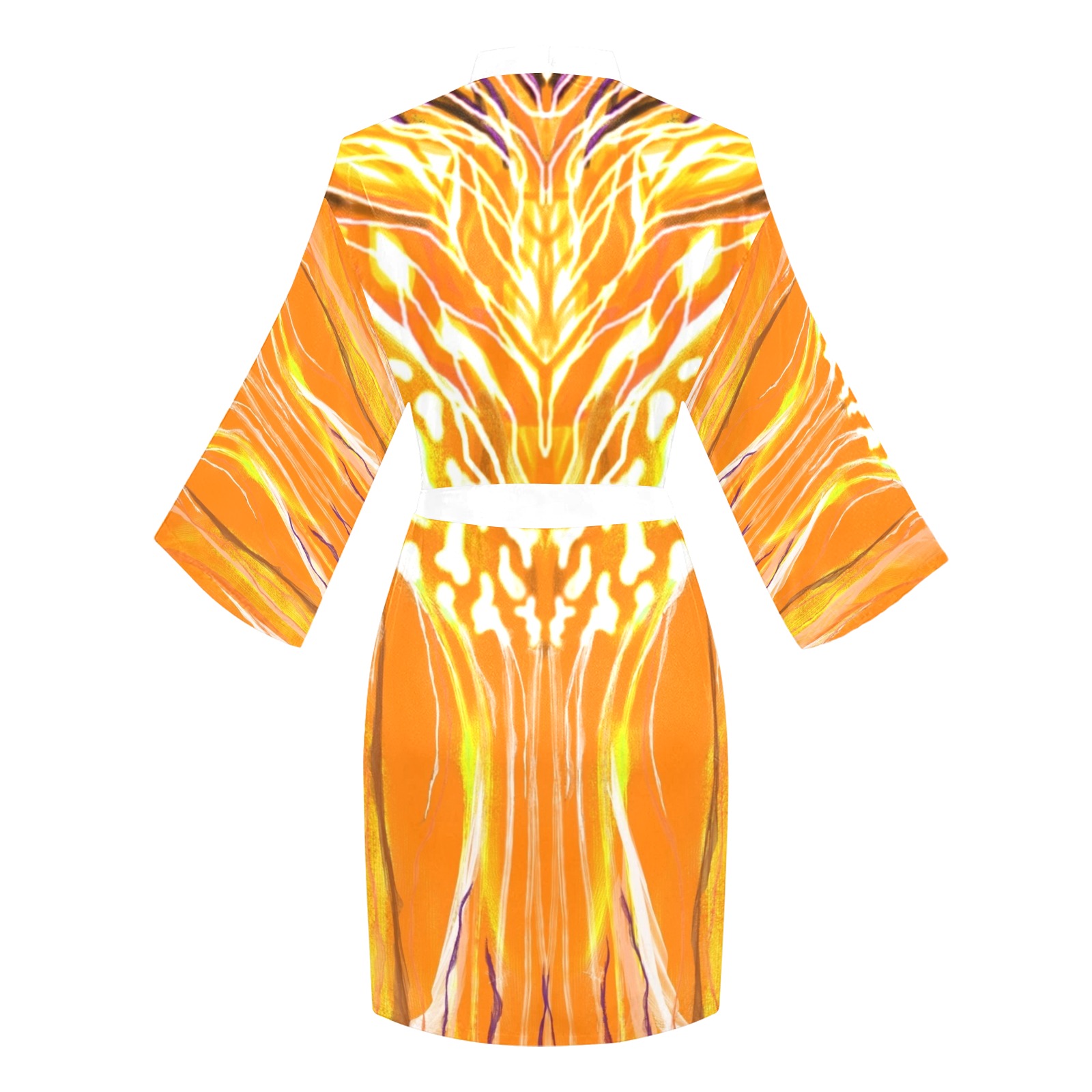 yellow Long Sleeve Kimono Robe