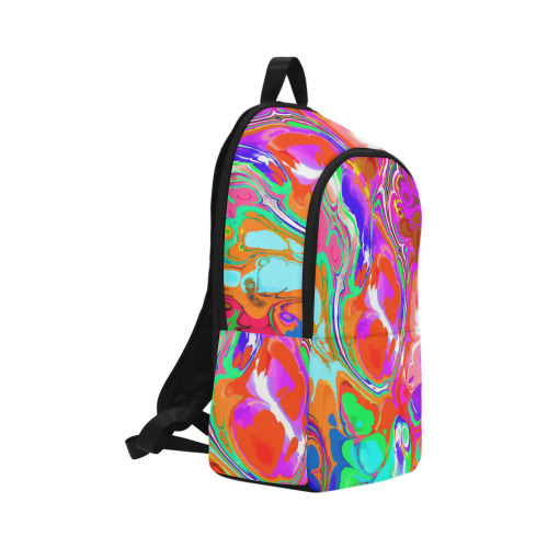 Psychedelic Abstract Marble Artistic Dynamic Paint Art Fabric Backpack for Adult (Model 1659)