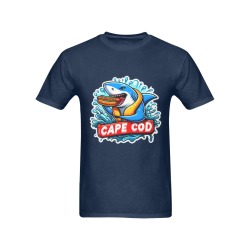 CAPE COD-GREAT WHITE EATING HOT DOG 3 Men's T-Shirt in USA Size (Two Sides Printing)