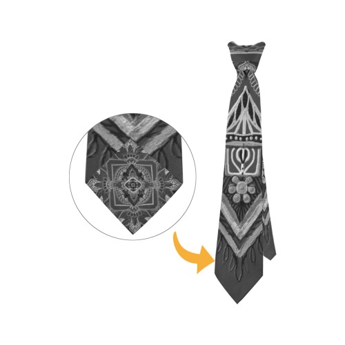 gamba black Custom Peekaboo Tie with Hidden Picture