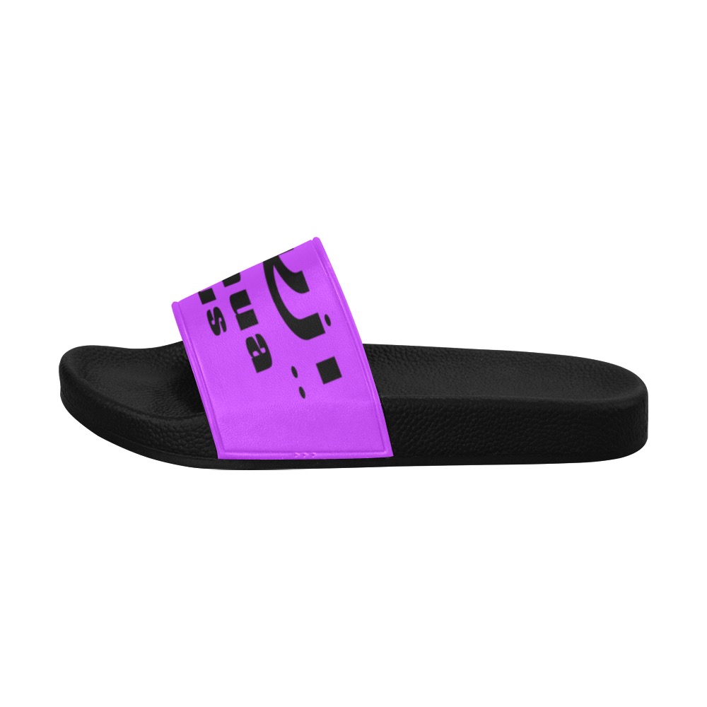 Yeshua FlipFlop Match Purple Men Men's Slide Sandals (Model 057)