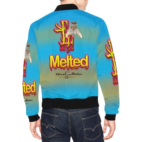 Melted Collectable Fly All Over Print Bomber Jacket for Men (Model H19)