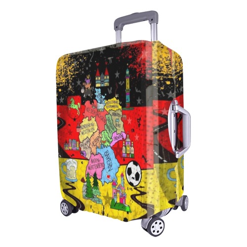 Germany 2022 Pop Art by Nico Bielow Luggage Cover/Large 26"-28"